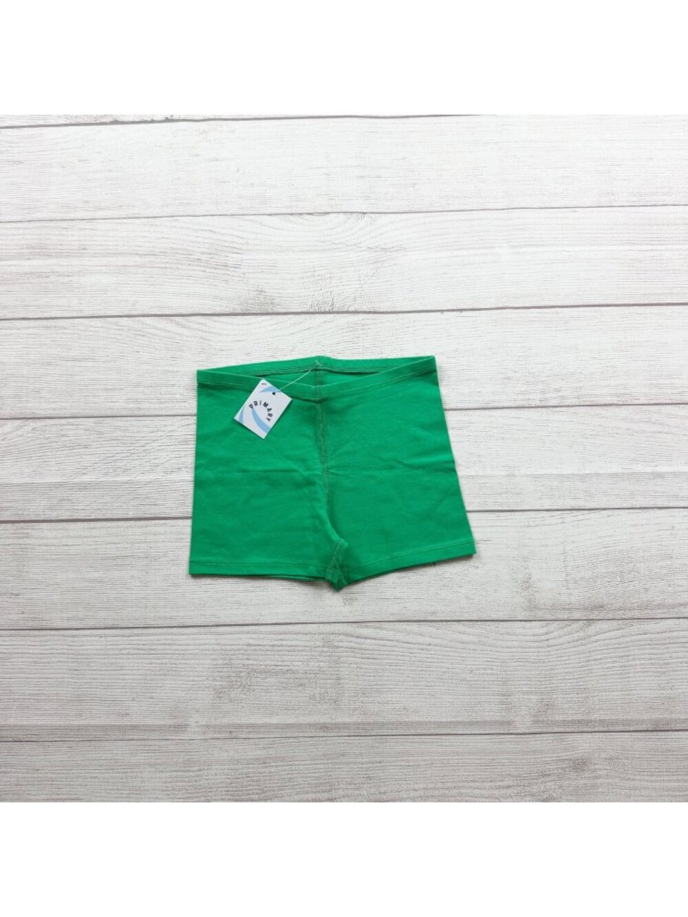 Primary Kids Green Bike Shorts Stretch Cotton Blend Comfortable Durable NWT 6-7